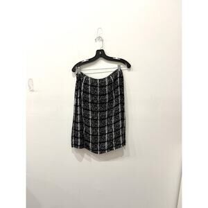 Cheap & Chic By Moschino Checkered Straight Pencil Skirt Black Womens Size US 10